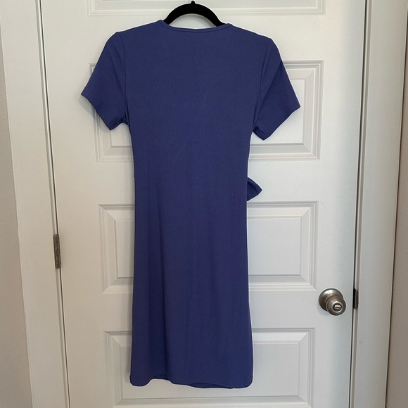 Maternity Dress Short Sleeve Wrap Bodycon Pregnancy Clothes for Baby Shower - Picture 10 of 12